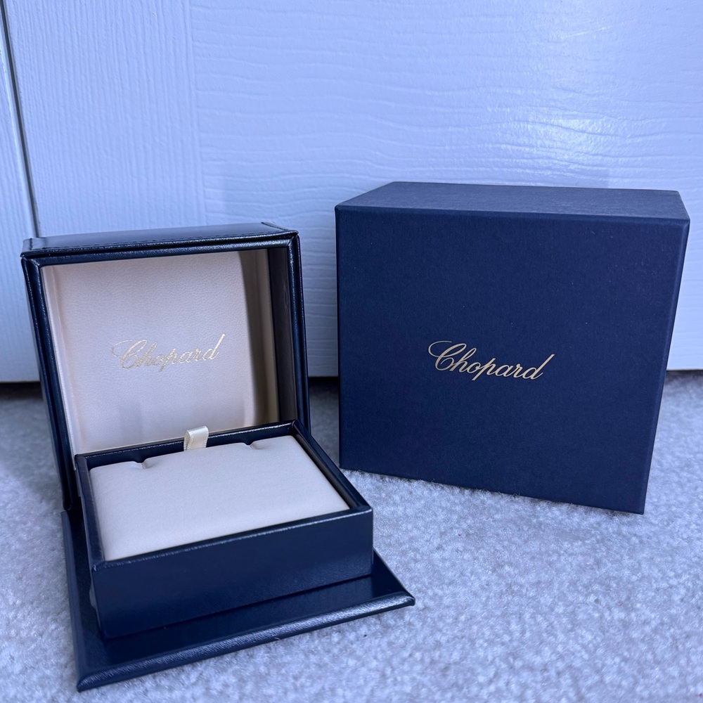 Chopard Empty Jewelry Storage Box Dark Blue Classic Luxury Authentic Gift Box